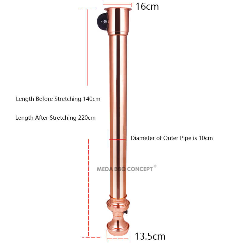 Copper Barbecue Extractor Fan For Barbecue Restaurant