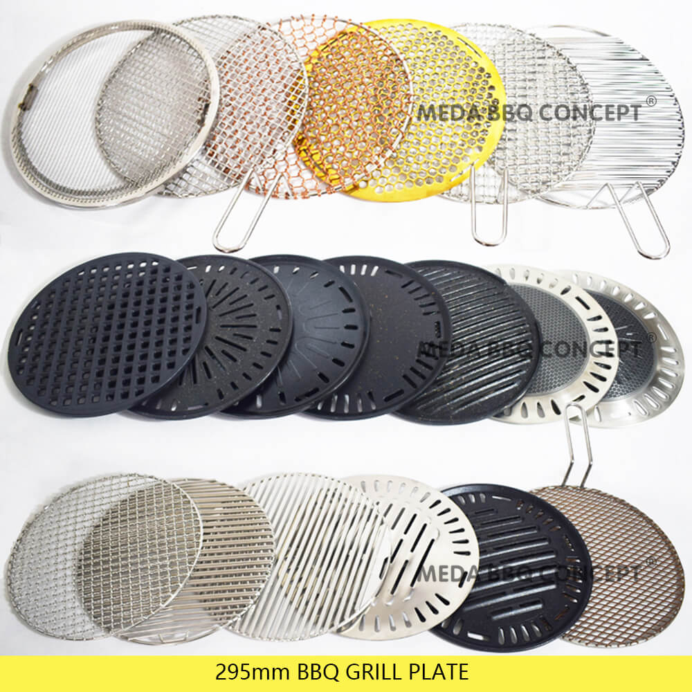 Different BBQ Grill Plate And Round Grill Racks For Korean Charcoal Grill