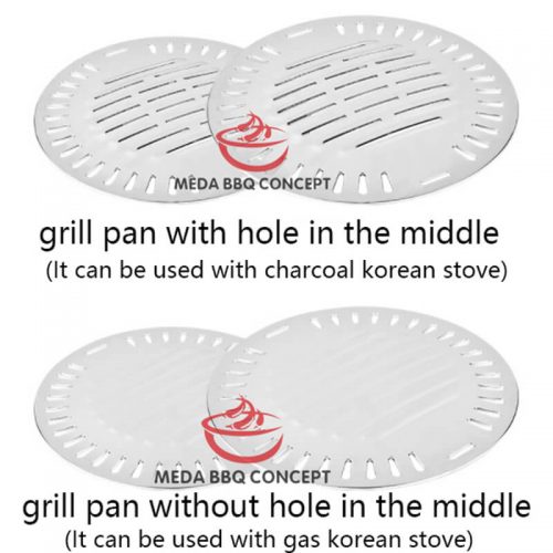Different Korean Round Stainless Steel BBQ Hot Plate 29.5cm