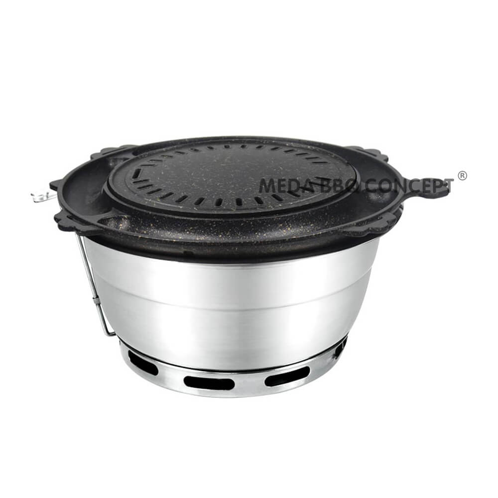 Korean Charcoal Grill With Stovetop Turtle Grill Pan
