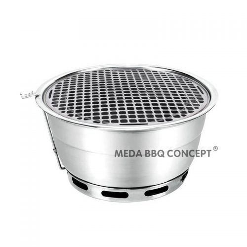 Korean Charcoal Grill With Thicker Round BBQ Rack