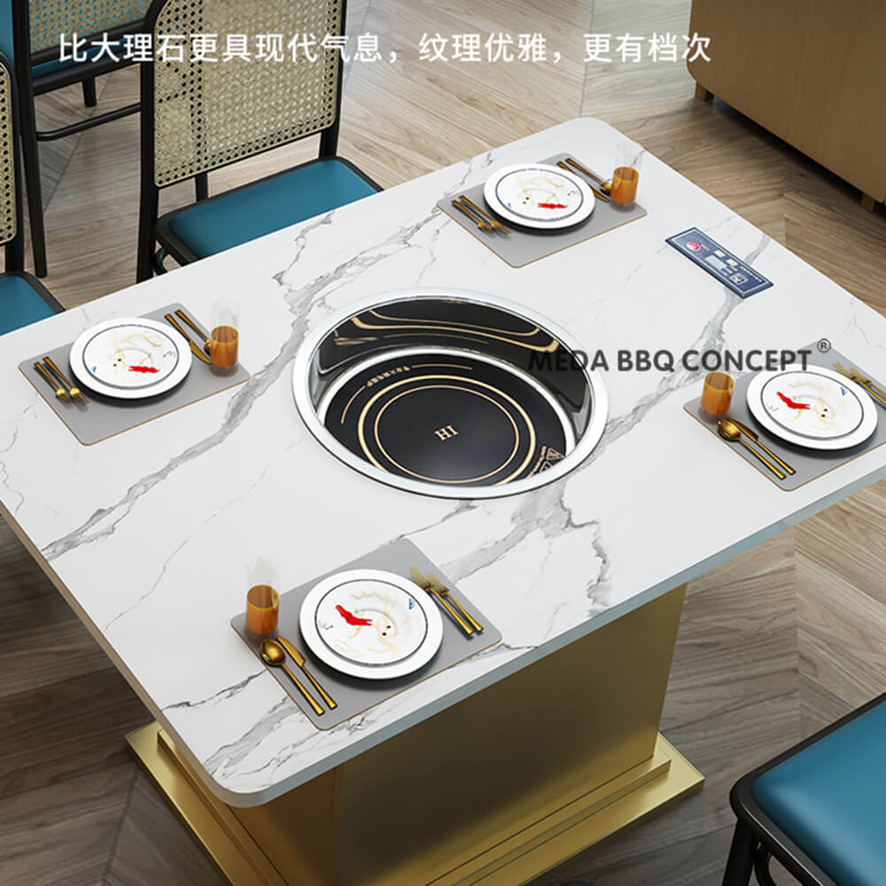 Hot Pot Induction Cooker Embedded In Table