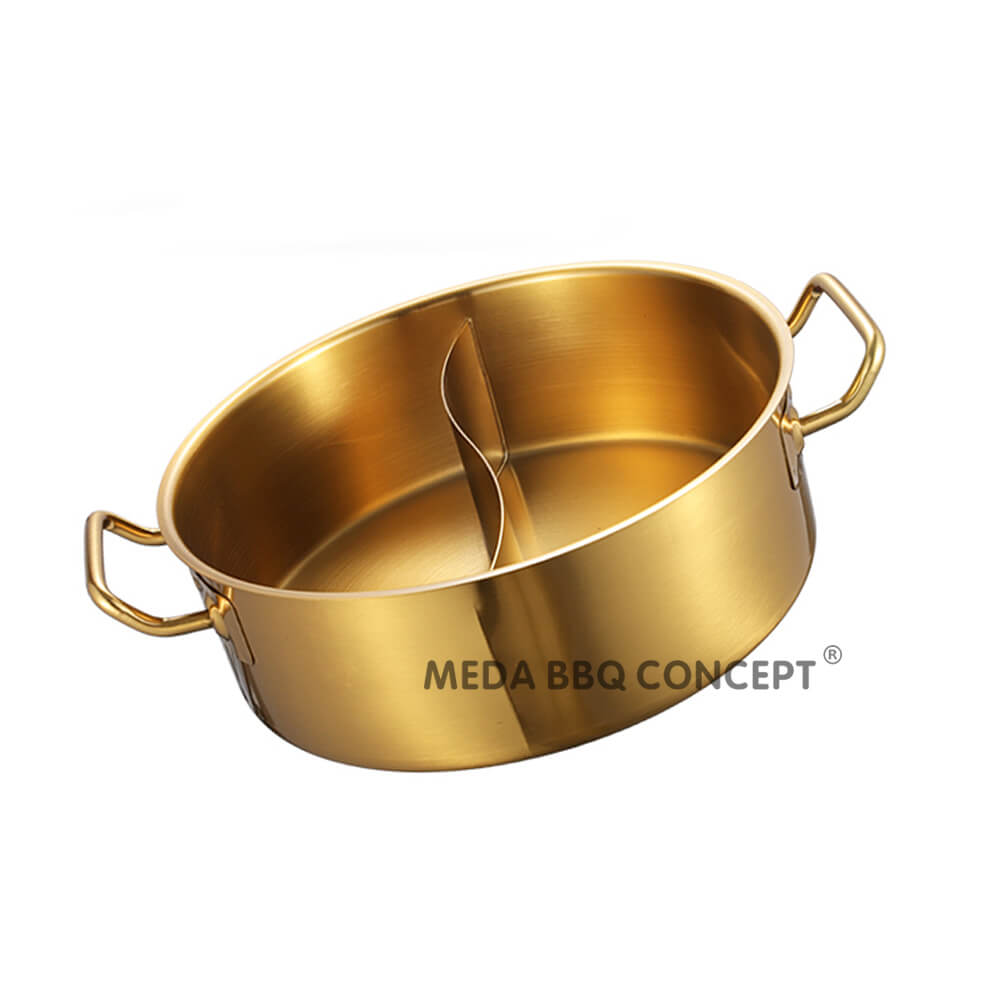 Hot Pot with Divider for Induction Cooker