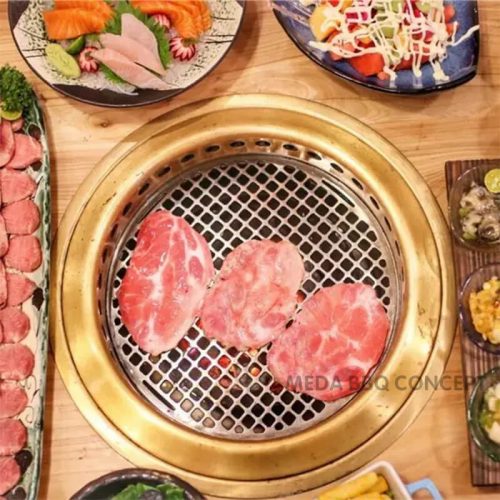 Grill Meat at a Yakiniku Japanese BBQ Restaurant