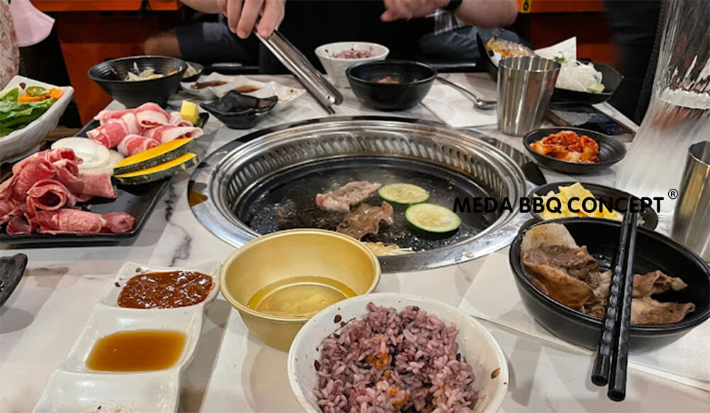 Korean BBQ Electric Grill With Hot Pot Purification Equipment