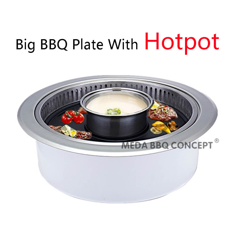 Smokeless Hot Pot BBQ Grill