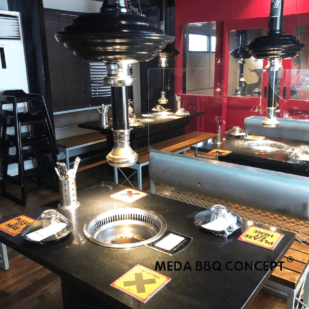 Samgyupsal Table For Korean Charcoal BBQ Restaurant