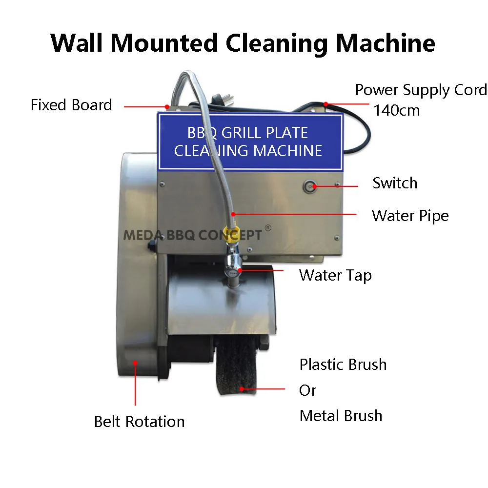 Wall Mounted Cleaning Machine For Korean BBQ Plate