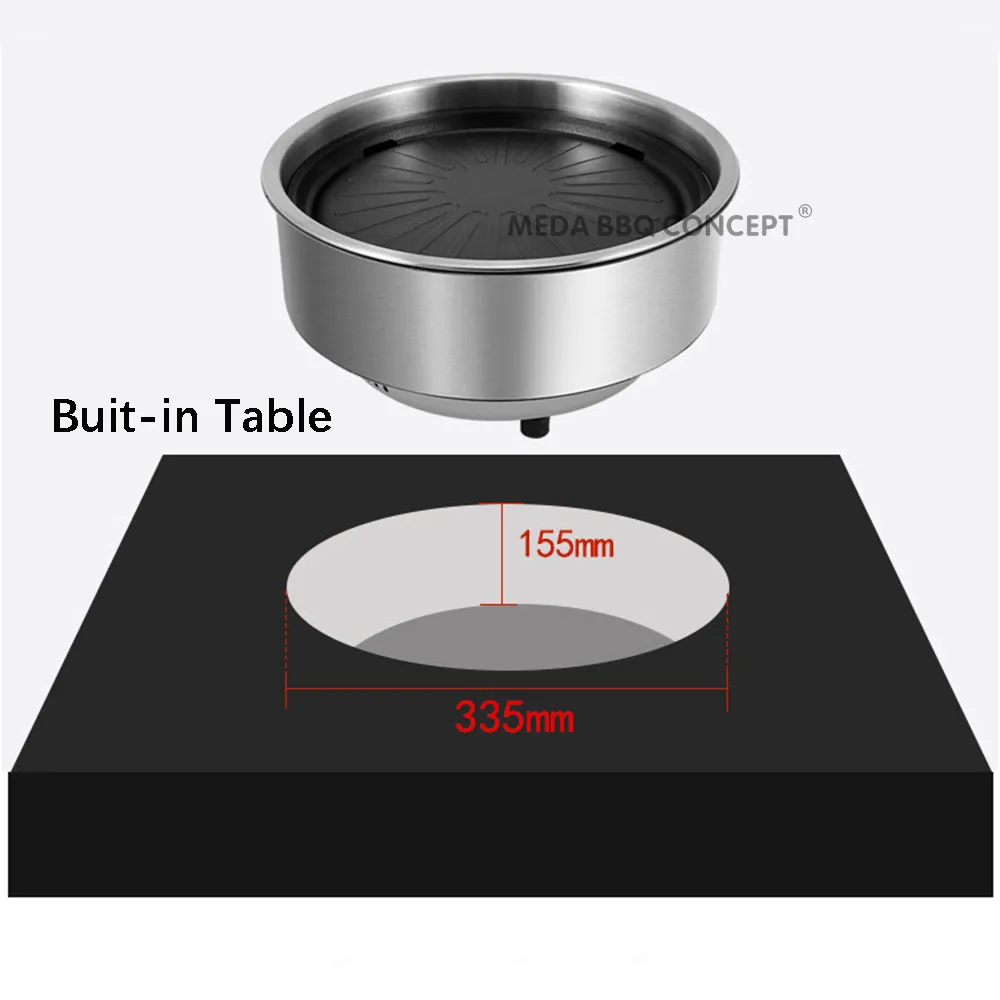 How To Embed Griller Korean Onto Table