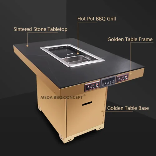 Commercial Restaurant Hot Pot Table For Sale