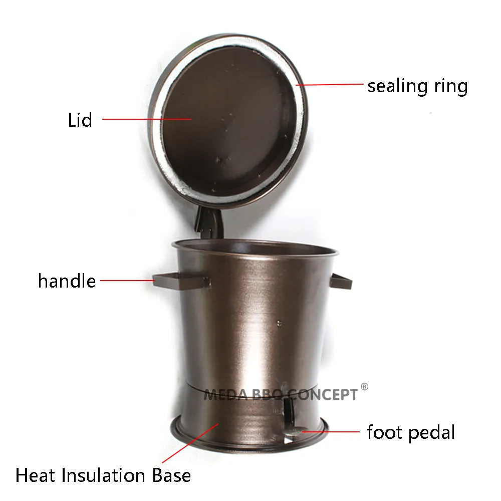 Charcoal Extinguishing Box For Charcoal Barbecue Grill