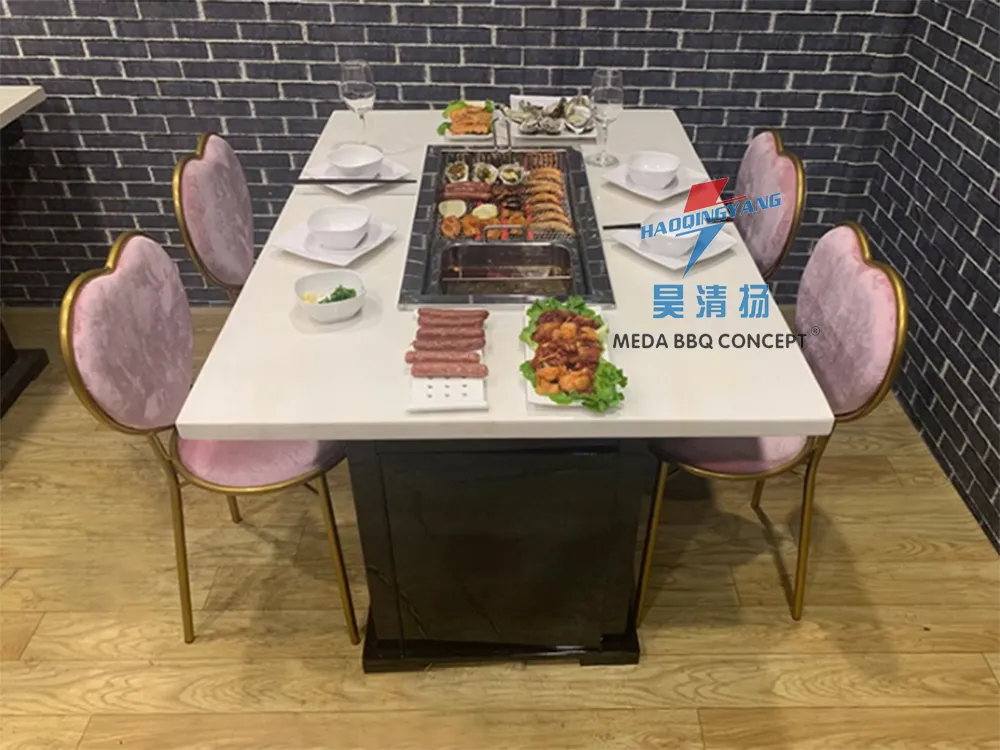 Korean Hot Pot And Grill Table