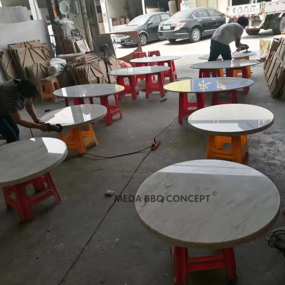 Round Korean Barbecue Grill Table