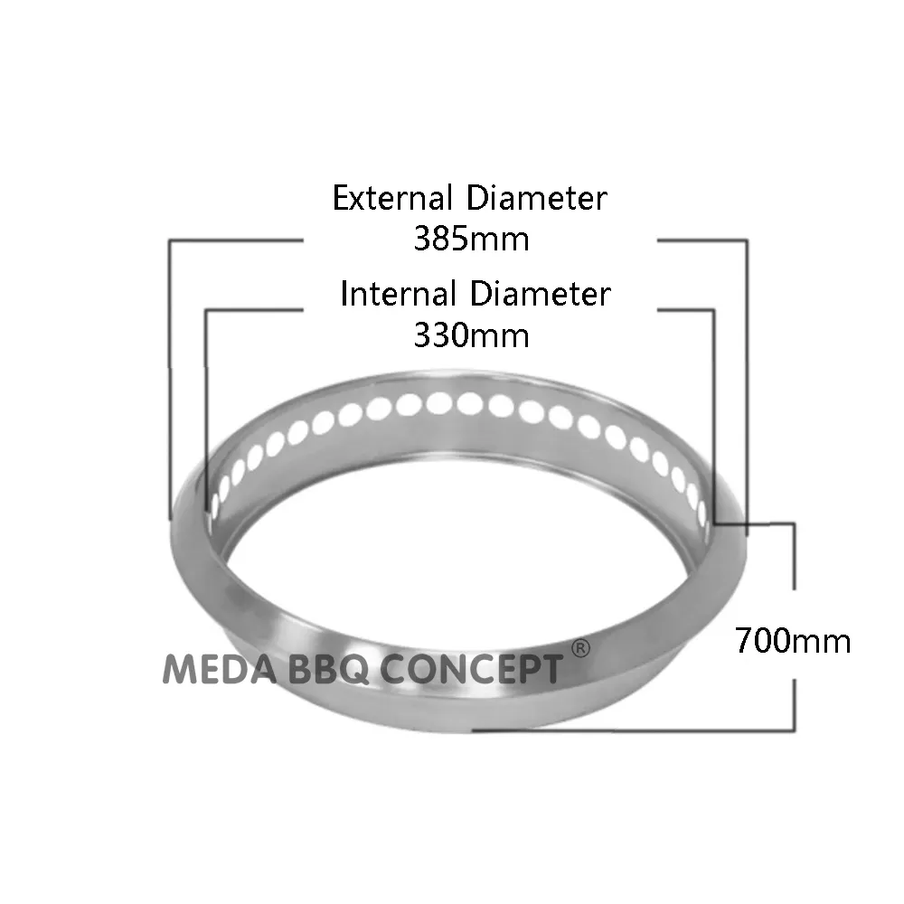 Korean BBQ Supplies Big Silver Smoke Ring