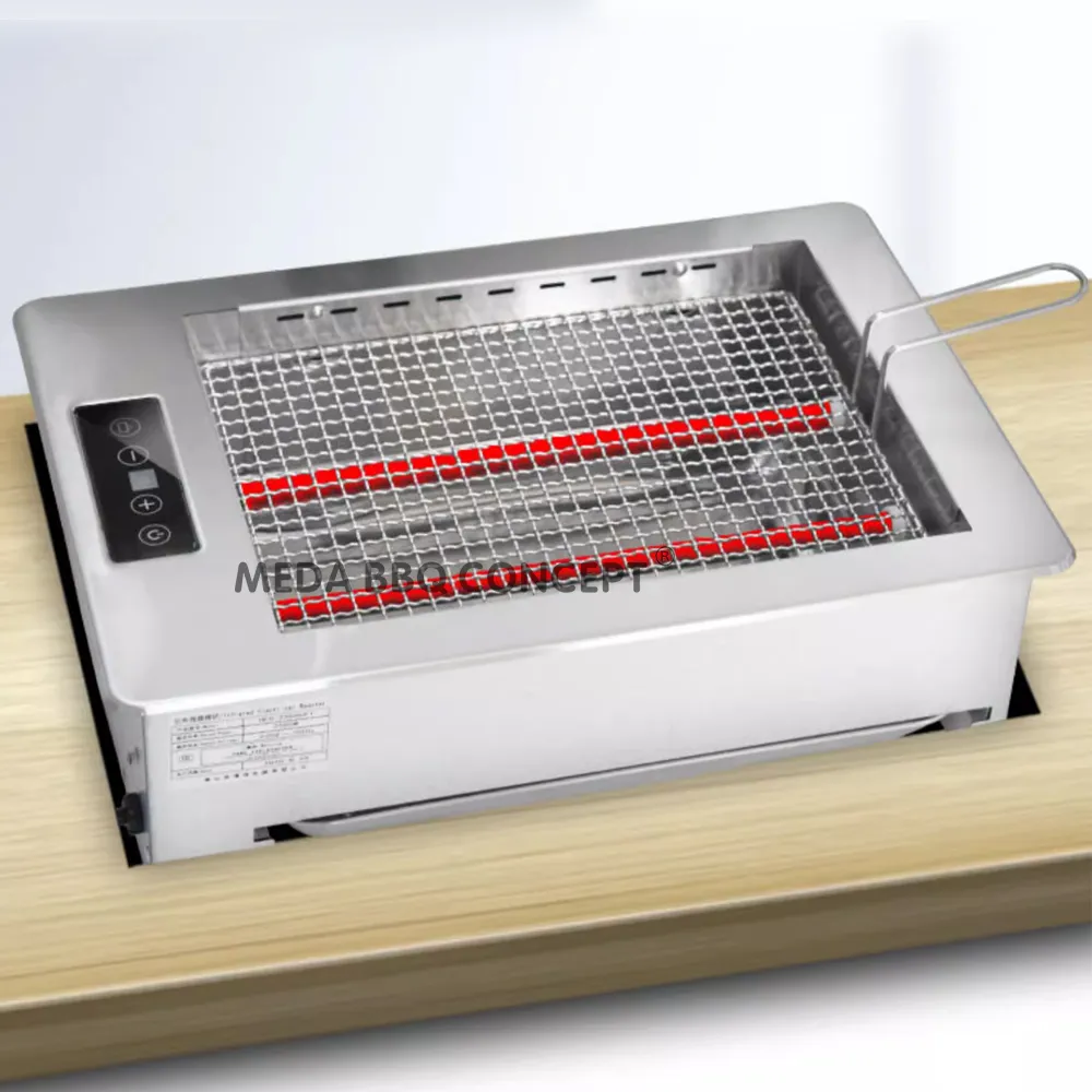 Korean Restaurant Supplies Electric BBQ Grill With Infrared Heating Tube