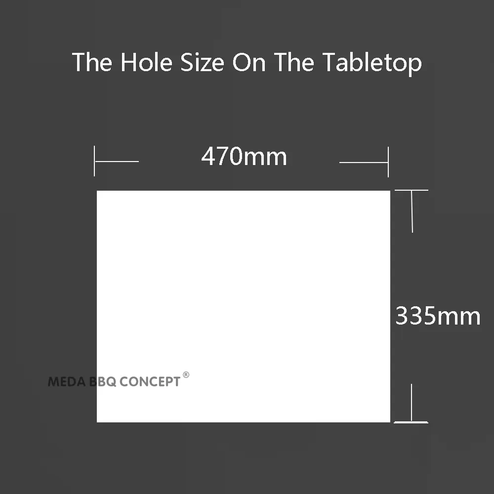 Tabletop Yakiniku Grill Hole Size