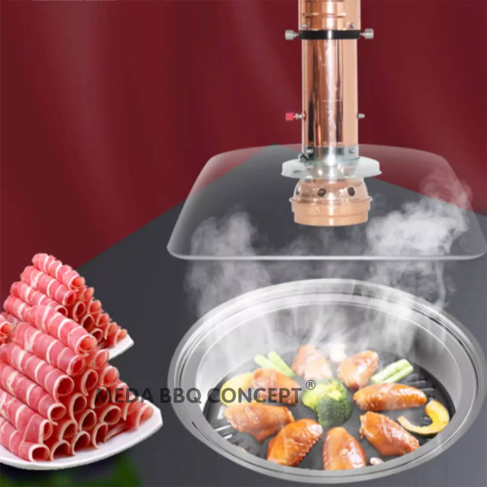 Portable Korean BBQ Smoke Extractor For Restaurant