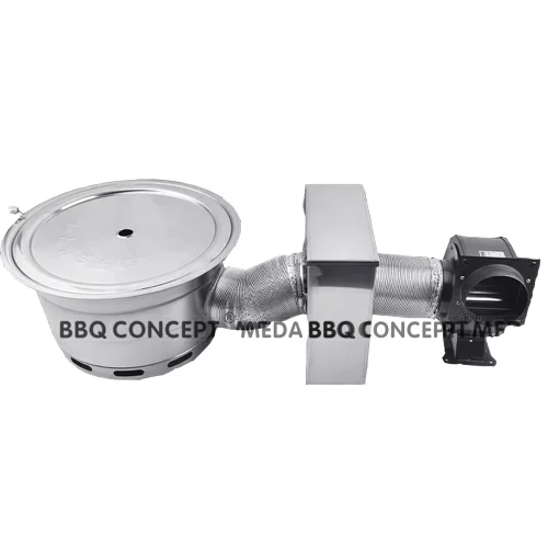 Korean BBQ Hood System With Stainless Steel Filter Box