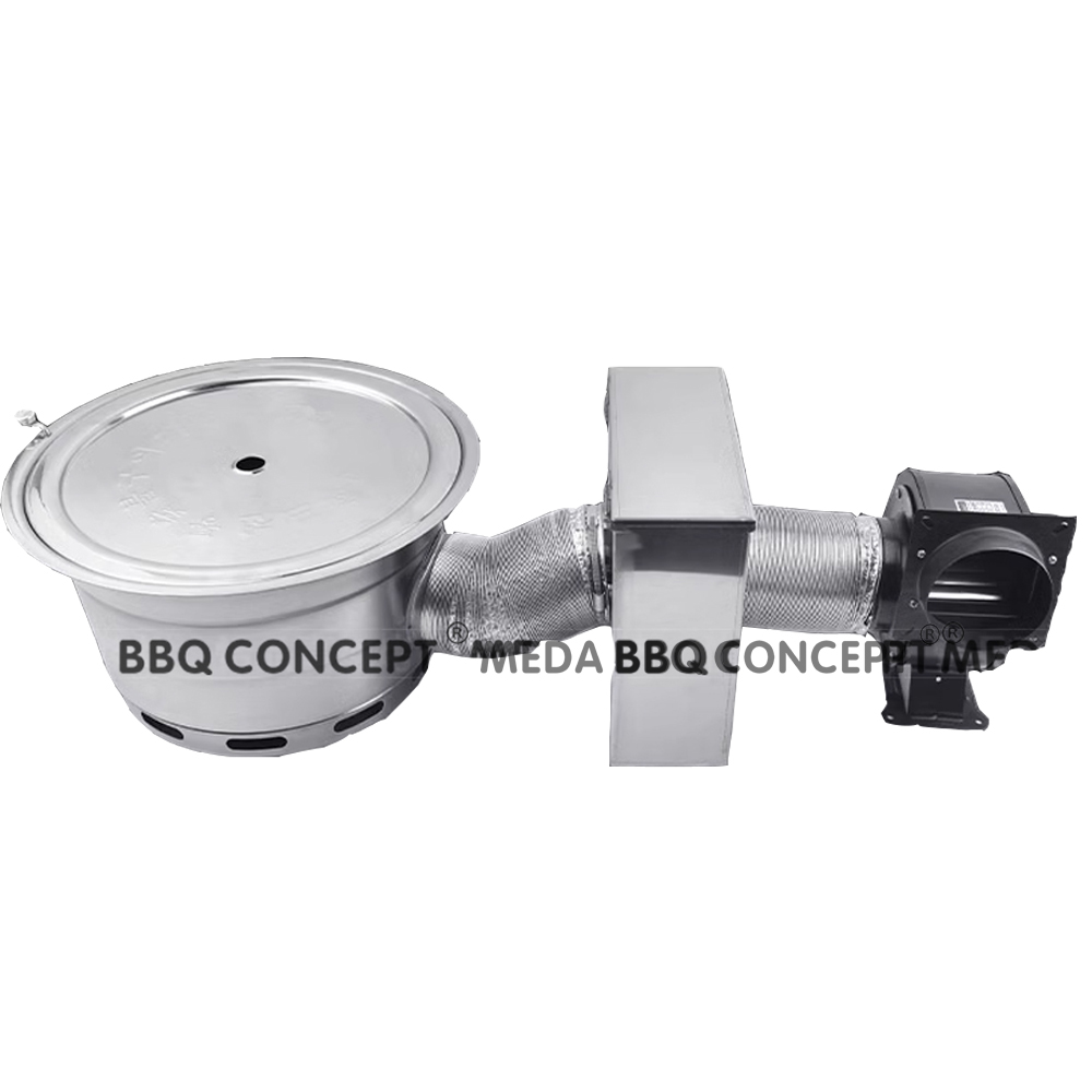 Korean BBQ Hood System With Stainless Steel Filter Box