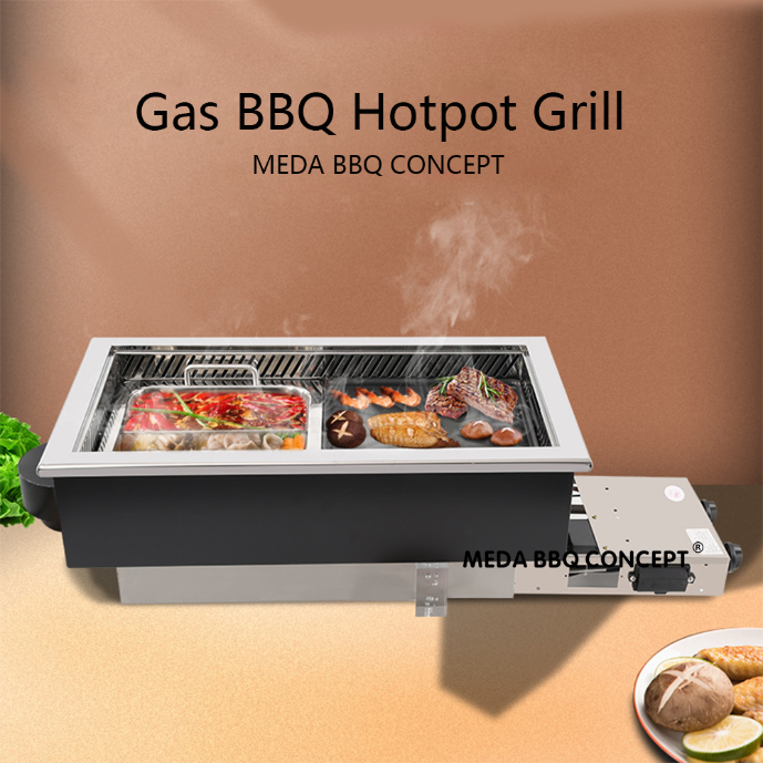 Commercial Korean Grill Gas Hot Pot Equiment