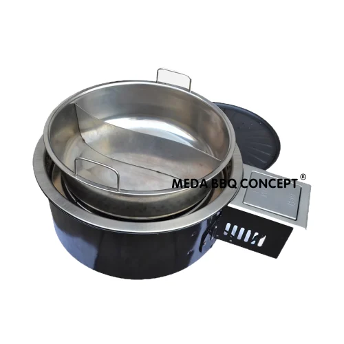 Korean BBQ Hotpot Gas Grill For Restaurant