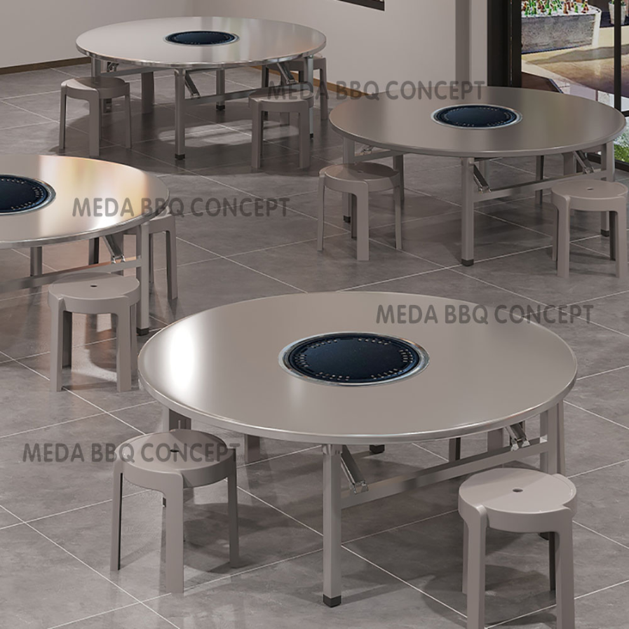Foldable Korean BBQ Table For Restaurant