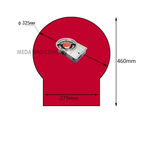 Table Hole For Korean Butane Grill
