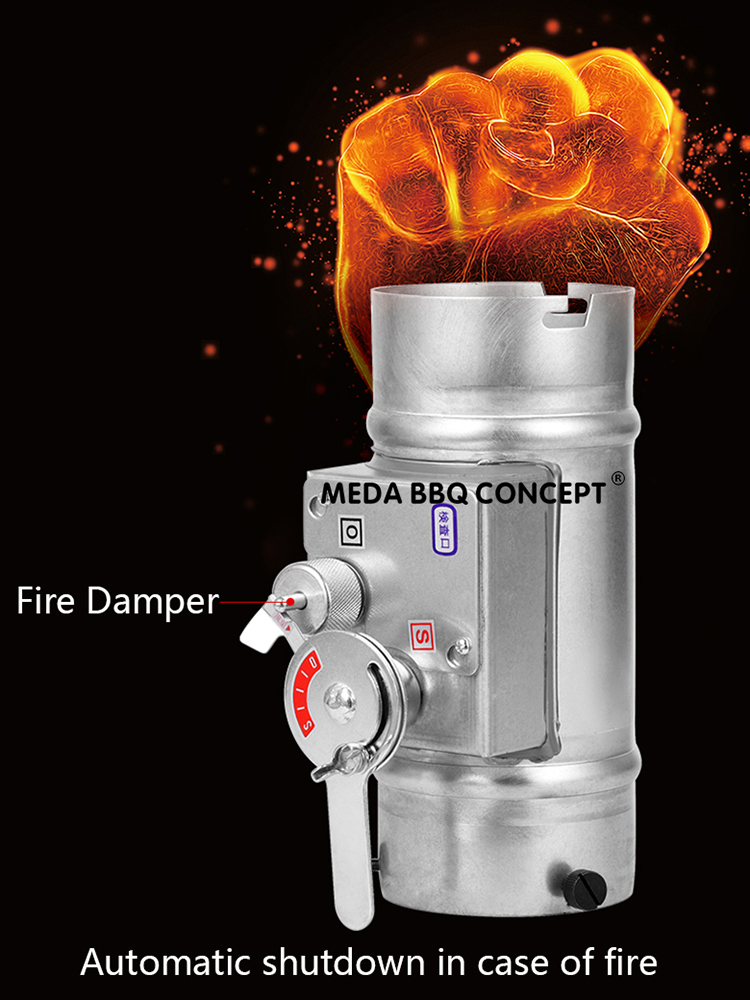 Fire Damper For Yakiniku Bbq Ventilation