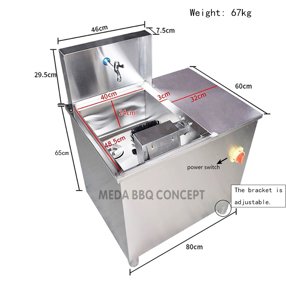 Cleaning Machine For Korean BBQ Grill Plate