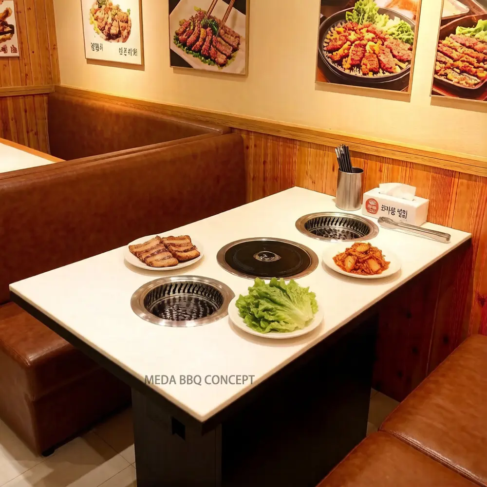 Smokeless Hot Pot Korean BBQ Table Grill Restaurant