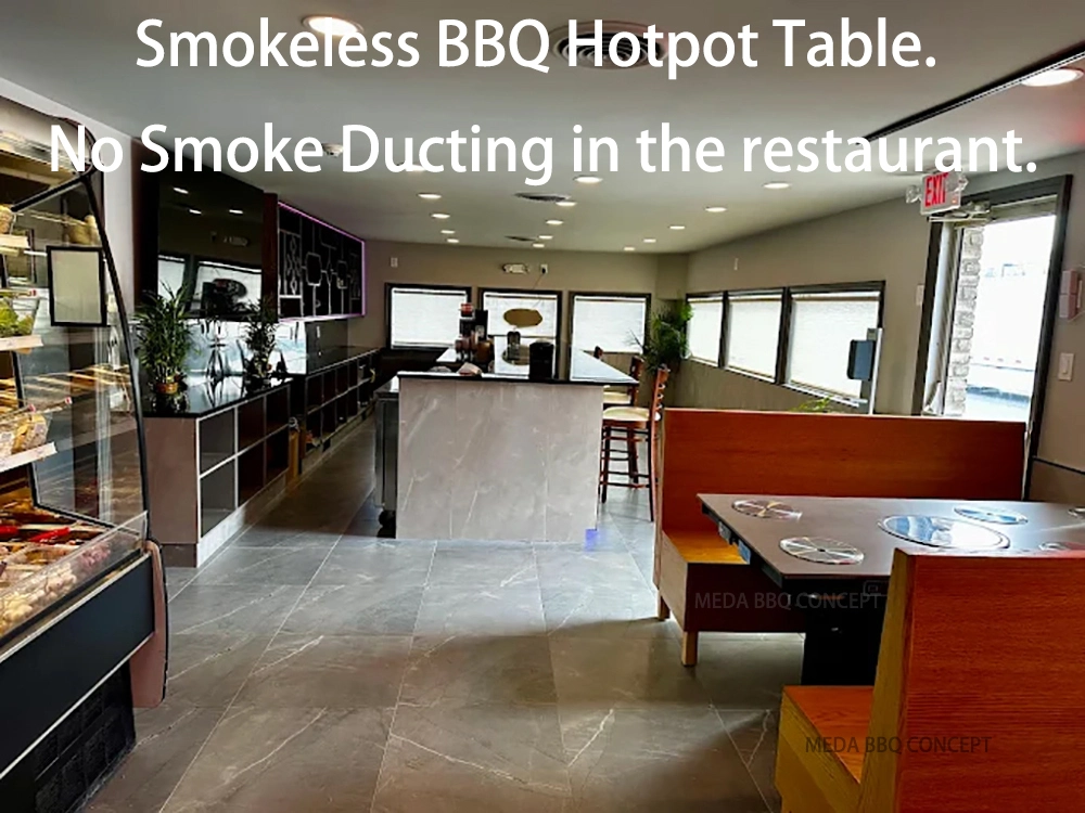 Smoke Free BBQ Hotpot Table